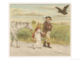 The Mischievous Raven Flew Laughing Away Bumpety Bumpety Bump Lámina giclée por Randolph Caldecott