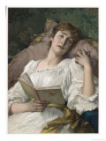 The Latest Novel Giclee Print by C. Kiesel