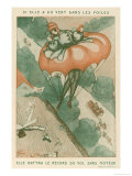 Lady Aviator Wears Skirt Which Can Double as a Parachute in Emergencies Giclee Print by Gonnet 