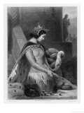 Englishwoman Who Married Clovis II of Neustria Became Regent of France Mother of Three Kings Saint Giclee Print by Schopin 