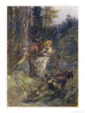 War with America Laura Secord Warns the Canadian Troops of an Imminent American Attack Giclee Print by Henry Sandham