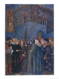 He Demonstrates His Telescope to the Nobles of Venice to Their Great Astonishment Giclee Print by Evelyn Paul