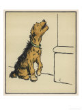 Dog in a Green Collar Giclee Print by Cecil Aldin