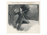 The Adventure of the Speckled Band, Sherlock Holmes Lashes out at the Band Giclée-Druck von Sidney Paget