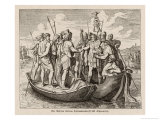 The Emperor Valens Makes a Treaty with the Visigoths Giclee-vedos tekijänä H. Leutemann