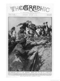 English and German Troops Fraternising on Christmas Day Giclee Print by Gilbert Holiday