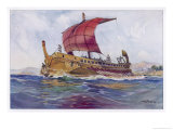 Light Fighting Ship from Classical Greece Giclee Print by Albert Sebille