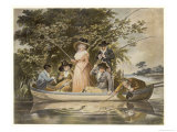 Aristocrats Repair to the Countryside for Some Fishing Giclee Print by Morland 