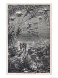20,000 Leagues Under the Sea: The Divers on the Sea-Bed Giclee Print by Hildebrand 