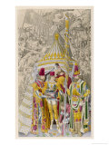 Medieval Knighting Giclee Print by Henry Shaw