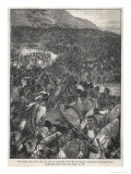 Rorke's Drift 4000 Zulus Attack the Outpost Defended by Chard and Bromhead with Only 139 Men Giclee Print by W.h. Overend