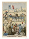 The French Tricouleur is Raised in Tombouctou Mali Giclee Print by F. Lix
