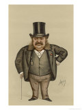 H G S a de Blowitz Bohemian English Journalist in an Overcoat with Fur Trim and a Top Hat Giclee Print by Carlo Pellegrini