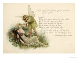 A Midsummer Night's Dream, Act II Scene II: Oberon Squeezes the Flower onto Titania's Eyelids reproduction procédé giclée par Walter Paget