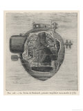 Bushnell's "Turtle" the First Submersible Craft to be Used in Action Attacking a British Ship Giclee Print by Pesce 