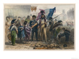 Manning a Paris Barricade During the Revolution of 1830, Children Bring Food for the Insurgents Giclee Print by Raffet 