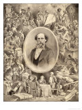 Charles Dickens Writer reproduction procédé giclée par W. Reynolds