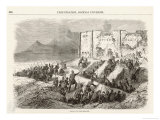 French Expedition the French Attack Puebla Giclee Print by V. Pierson