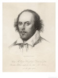 William Shakespeare English Playwright and Poet Giclee Print by Edward Scriven
