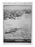 Sunk Within Sight of the Irish Coast: Reconstruction of Where and How the Lusitania Met Her Doom Giclee Print by G.f. Morrell