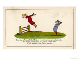 There was a Young Girl of Majorca Whose Aunt was a Very Fast Walker Giclee Print by Edward Lear