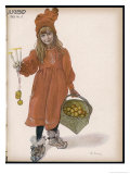 Brita with Candles and Apples reproduction procédé giclée par Carl Larsson