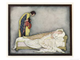 The Prince Looks Down on Sleeping Beauty Wondering How to Wake Her reproduction procédé giclée par Jennie Harbour