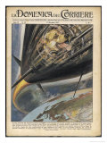 The Russian "Sputnik II" is the First Spacecraft to Carry a Passenger, The Dog Laika Giclee Print by Walter Molini
