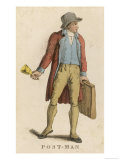 The Bellman or Postman Rings His Bell to Let You Know That the Letters are About to Go Giclee Print by Hand 
