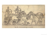 Assyrian Battle Scene with Standard Bearers Reproduction procédé giclée par Layard's Nineveh