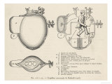 Bushnell's "Turtle" the First Submersible Craft to be Used in Action Attacking a British Ship Reproduction procédé giclée par Pesce 