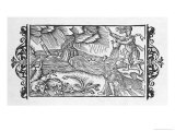 Scandinavian Witches Call up a Storm Giclee Print by Olaus Magnus