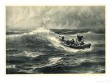 Sighting of "The Flying Dutchman" Raises False Hopes for a Boatload of Shipwreck Survivors Giclee Print by Hermann Hendrich
