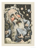 God Surrounded by Stars and Planets reproduction procédé giclée par Moloch 