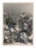 Johann Goethe Goethe Ice-Skating in Frankfurt Germany Giclee Print by J.l. Raab