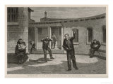 Sainte-Anne Asylum on the Outskirts of Paris, The Quarter for Violent and Insane Patients Giclée-Druck von A. Lancon