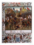 At Crecy 9000 English Soldiers Under Edward III Defeat 30000 French Under Philippe VI Giclee Print by Ronjat 