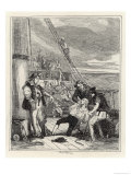 The Crew of the "Bounty" Led by Fletcher Christian Seize Captain Bligh Giclee Print by Phiz 