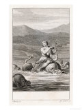 The Poet Arion is Rescued by a Dolphin Giclee Print by Jean-Michel Moreau the Younger