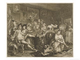 Tavern Scene Illustration to the Rakes Progress reproduction procédé giclée par William Hogarth