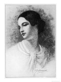 Virginia Poe Wife of Edgar Allan Poe Died of Tuberculosis Giclee Print by G.g. Learned