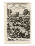 Cattle Farming: The Herd Struck by Cattle Plague, Slaughtering the Infected Animals reproduction procédé giclée par Michael van der Gucht