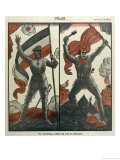 The Hero of the Great War Becomes the "Hero" of Civil War Giclee Print by F. Schilling
