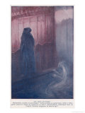 Demonic Entity Appears to Trouble the Soul of a Medieval Monk reproduction procédé giclée par S. Macchiatti