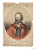Giuseppe Garibaldi Italian Patriot reproduction procédé giclée par T. Packer