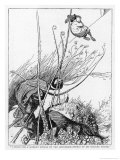 The First Men in the Moon, Cavor and Bedford Try the Effects of Lunar Gravity Giclee Print by Claude Sheperson