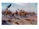 After the Battle of Omdurman the Defeated Khalifa Flees the Battlefield Giclee Print by R. Talbot Kelly
