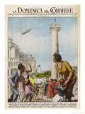 UFO is Seen by Many Giclee Print by Walter Molini