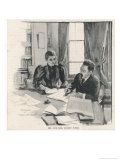 Sidney and Beatrice Webb Economists and Social Theorists Working Together Giclee Print by Bertha Newcombe