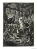 Canada Battle of Monongahela Near Fort Duquesne Between French and British Colonial Forces Giclee Print by Philippoteaux 